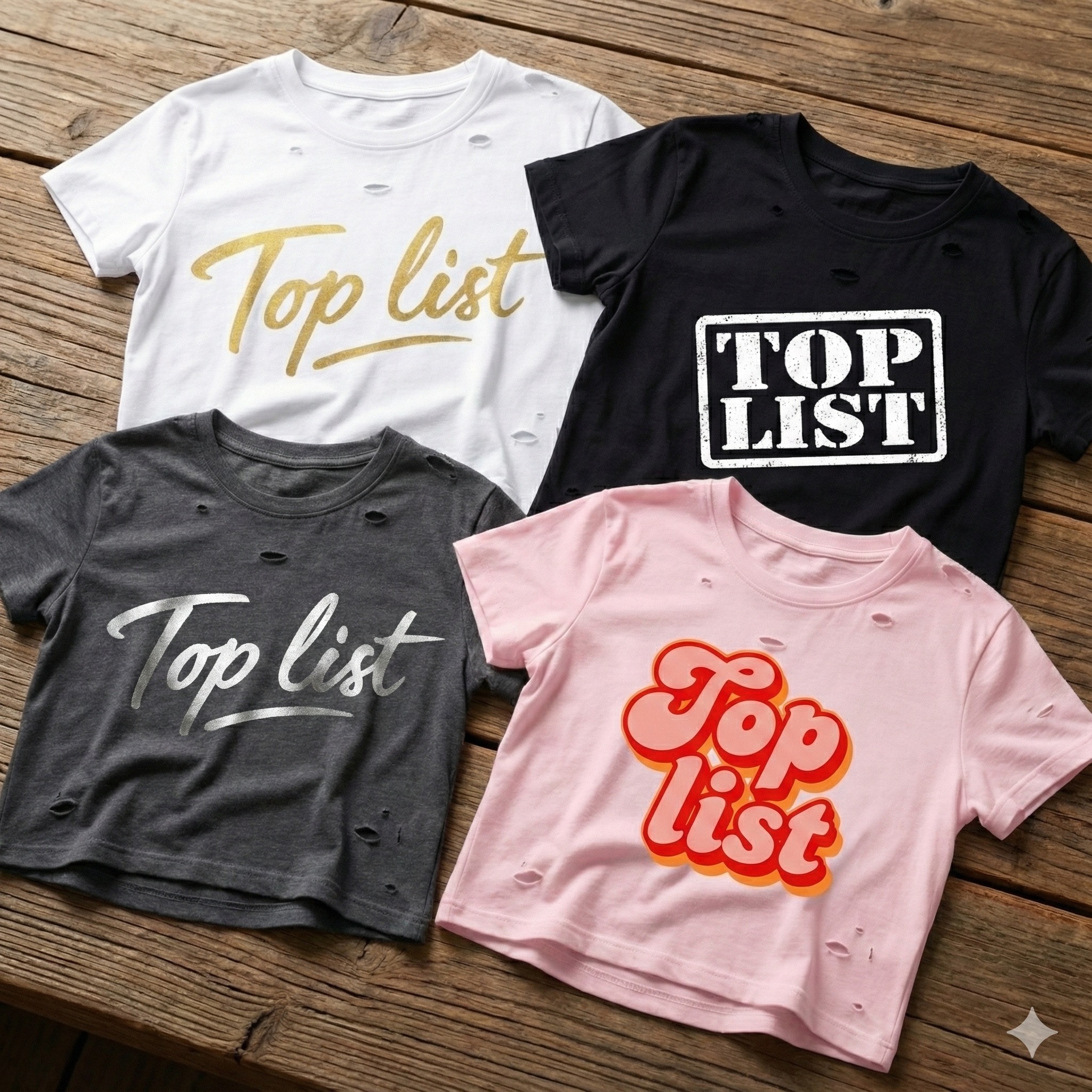 新品のTop List Tシャツ